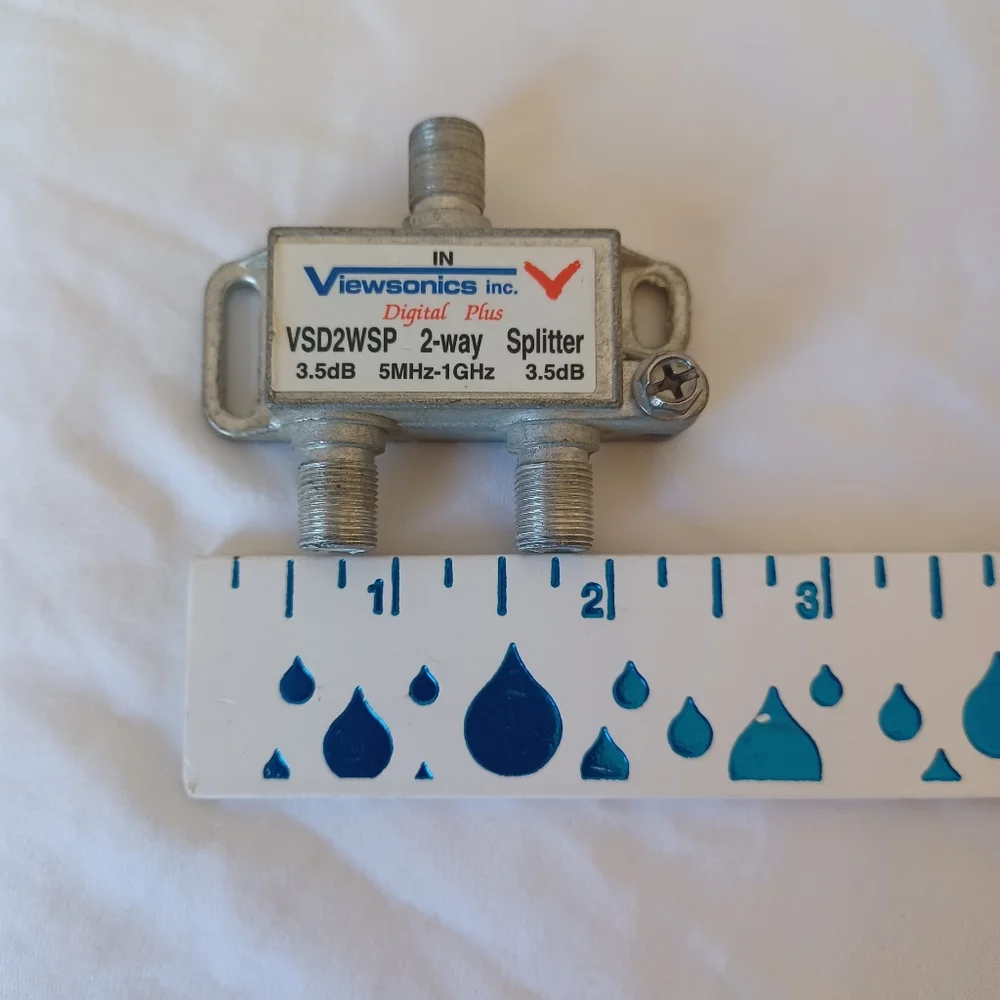 Viewsonics Digital Plus 2-Way Cable TV Coaxial Splitter VSD2WSP
